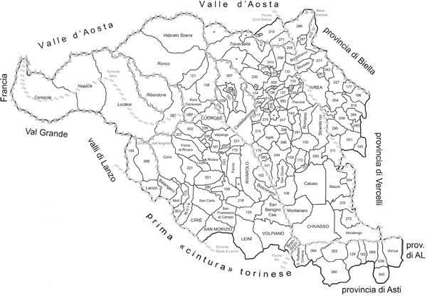 Canavese - confini